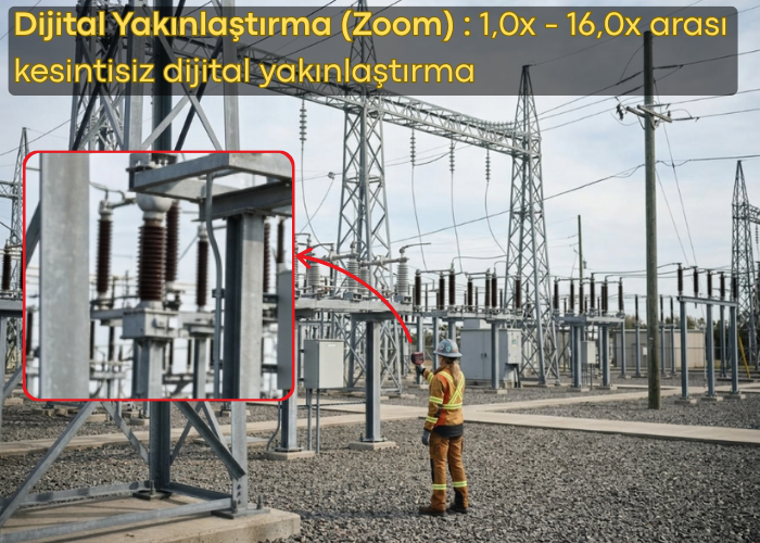 0,3 m ile 150 m algılama mesafesi Dijital Zoom